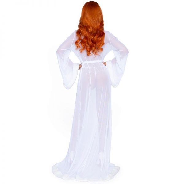 LEG AVENUE WHITE ROBE AND PANTY ONE SIZE - Image 4