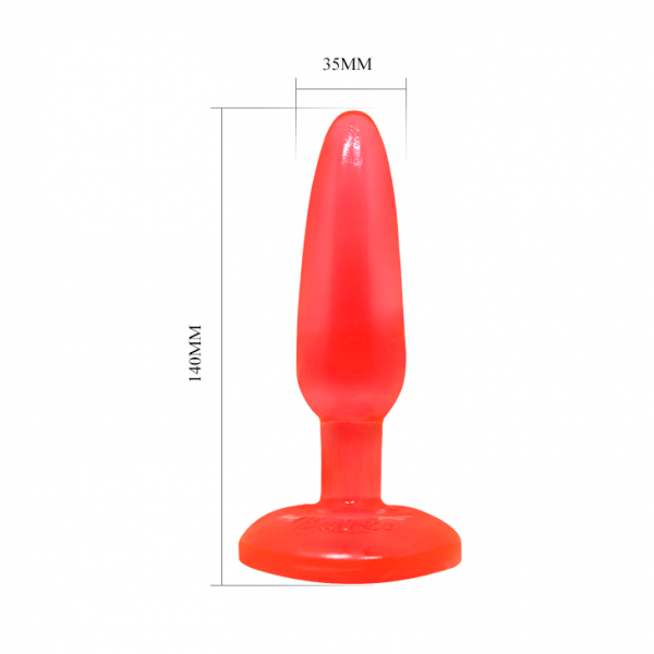 BAILE - RED SOFT TOUCH ANAL PLUG 14.2 CM - Image 5