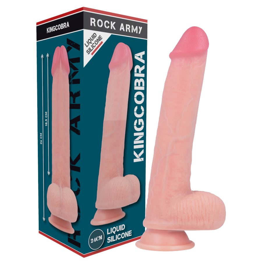 ROCKARMY - LIQUID SILICONE PREMIUM KINGCOBRA REALISTIC 24 CM -O- 4.77 CM - Image 8