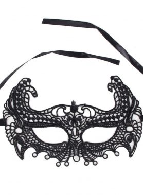 QUEEN LINGERIE BLACK MASK ONE SIZE