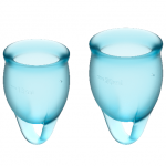 SATISFYER FEEL CONFIDENT MENSTRUAL CUP LIGHT BLUE 15+20ML