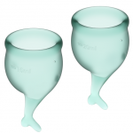 SATISFYER FEEL SECURE MENSTRUAL CUP DARK GREEN 15+20ML