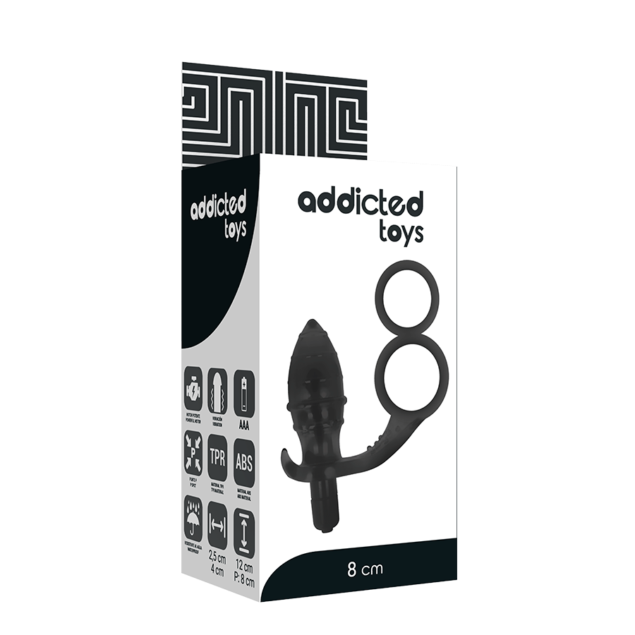 ADDICTED TOYS - ANAL PLUG WITH DOUBLE BLACK RING - Image 4