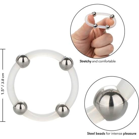 CALEXOTICS - STEEL BEADED SILICONE RING L - Image 2