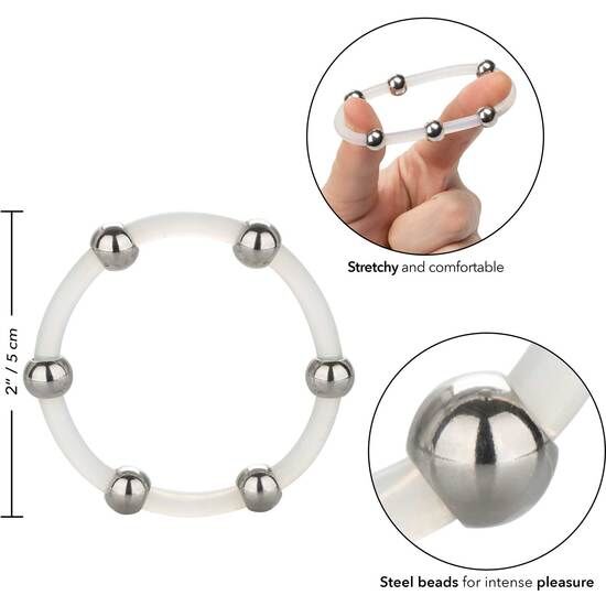 CALEXOTICS - STEEL BEADED SILICONE RING XL - Image 4