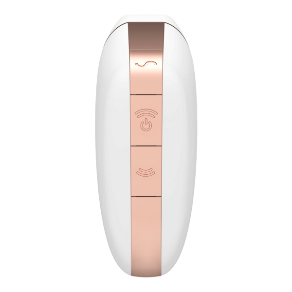 SATISFYER - LOVE TRIANGLE AIR PULSE STIMULATOR & VIBRATOR WHITE - Image 2