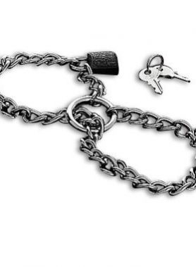 METAL HARD - HANDCUFFS WITH STAINLESS STEEL CHAIN.