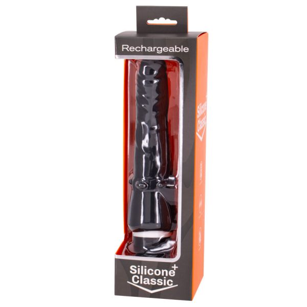 SEVEN CREATIONS - BLACK RECHARGEABLE VIBRATOR 7V 20 CM - Image 2