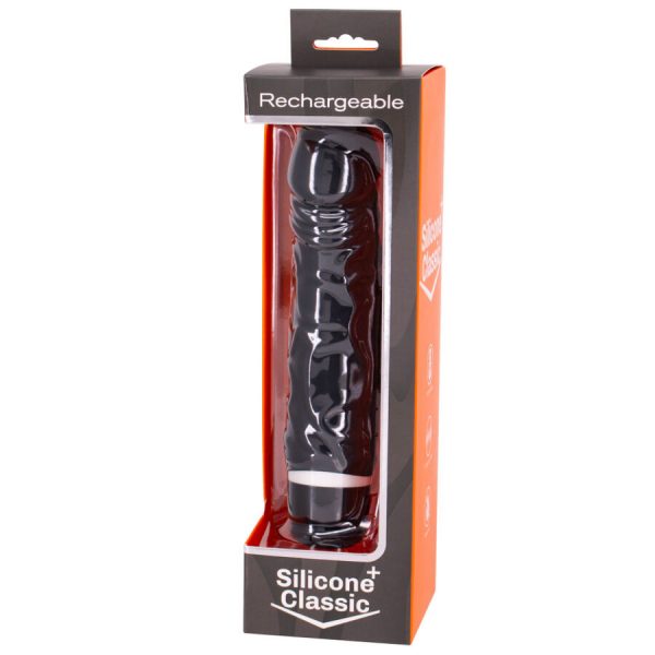 SEVENCREATIONS RECHARGEABLE VIBRATOR BLACK 7V 20CM - Image 2