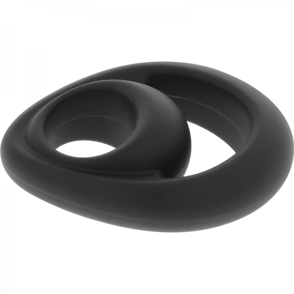 POWERING- SUPER FLEXIBLE AND RESISTANT PENIS AND TESTICLE RING PR14 BLACK - Image 5