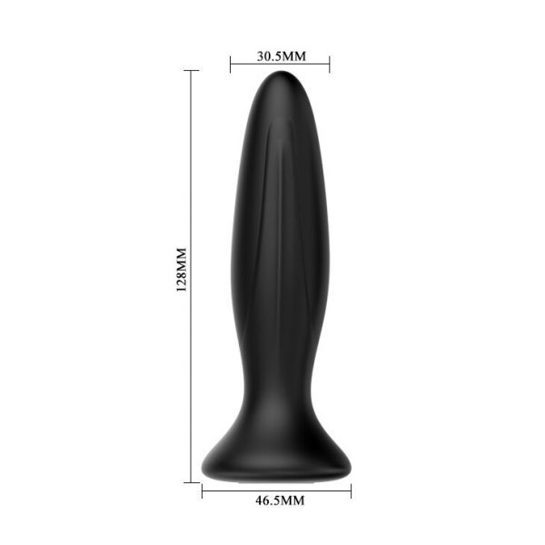 MR PLAY - RECHARGEABLE BLACK VIBRATOR ANAL PLUG - Image 4