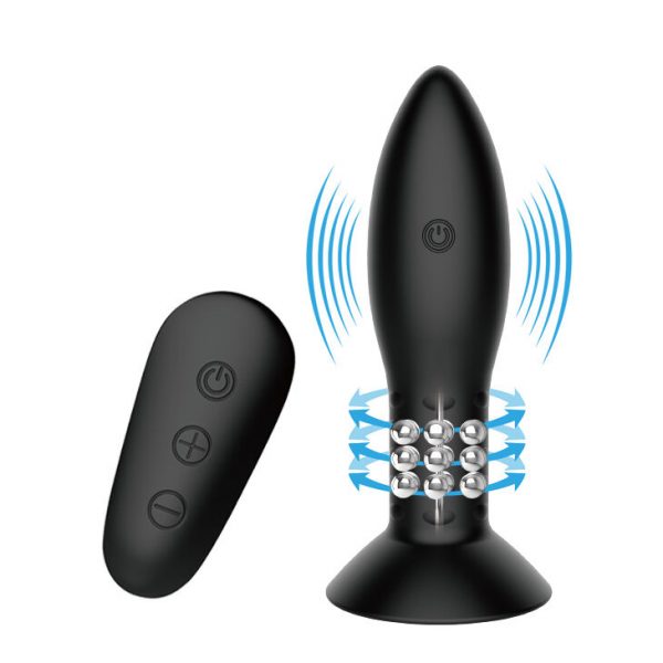 MR PLAY - PLUG WITH BLACK ROTATING BALLS REMOTE CONTROL - Image 2