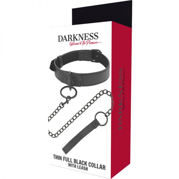 DARKNESS - BLACK NECKLACE WITH CHAIN - Image 2