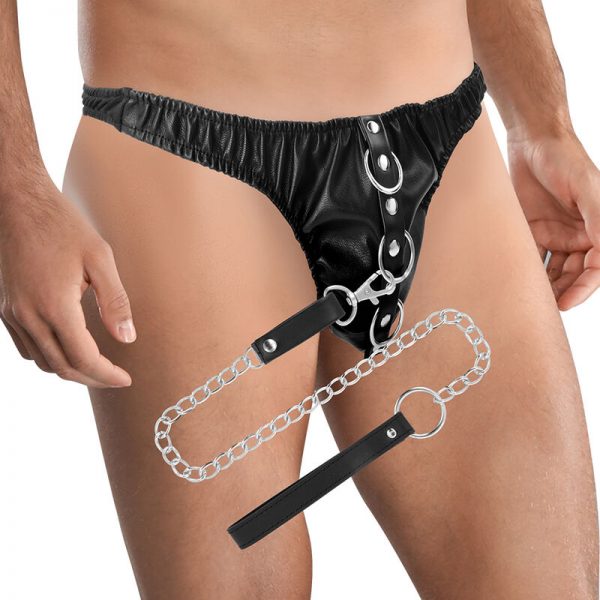 DARKNESS - SUBMISSION THONG WITH METAL CHAIN - Image 3