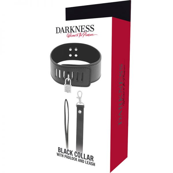 DARKNESS - BDSM COLLAR WITH BLACK LOCK - Image 2