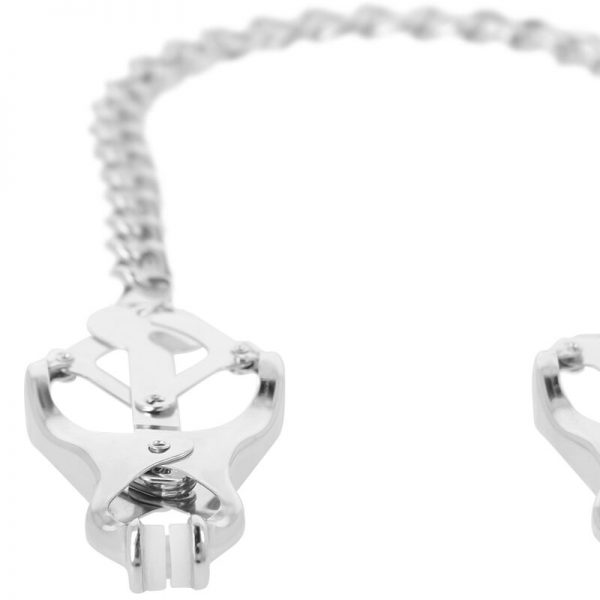 DARKNESS - METAL NIPPLE CLAMP WITH CHAIN - Image 3