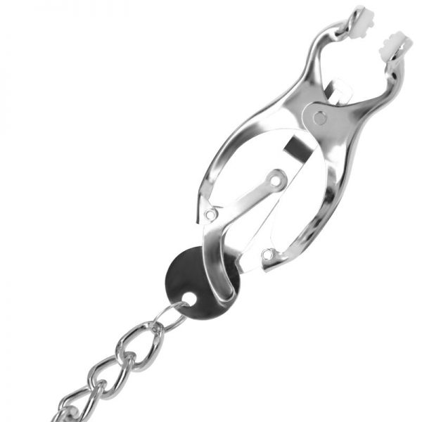 DARKNESS - METAL NIPPLE CLAMP WITH CHAIN - Image 4