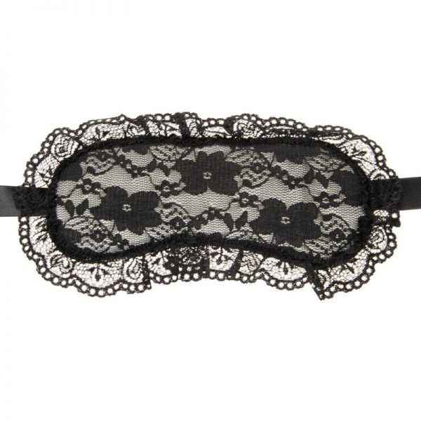 LEG AVENUE FLORAL LACE AND SATIN EYEMASK ONE SIZE