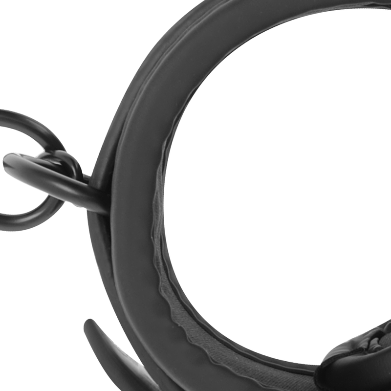 FETISH SUBMISSIVE - VEGAN LEATHER HANDCUFFS WITH NOPRENE LINING - Image 3