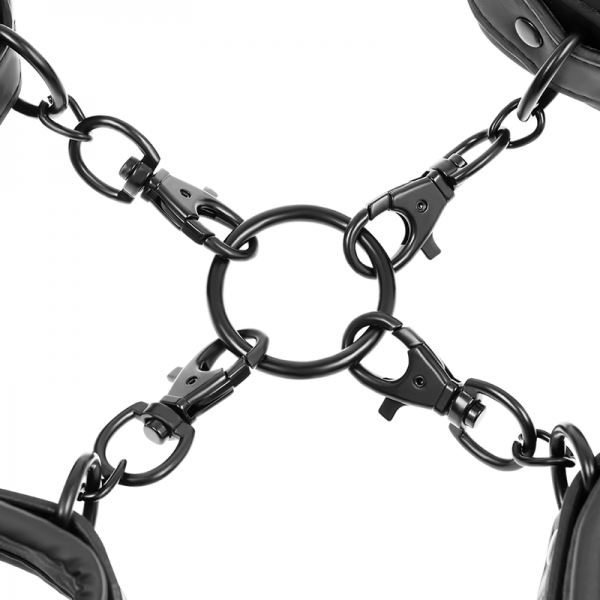 FETISH SUBMISSIVE - SET OF HAND AND ANKLE HANDCUFFS WITH NOPRENE LINING - Image 6