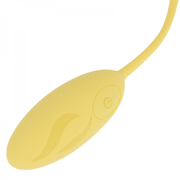 OHMAMA - TEXTURED VIBRATING EGG 10 MODES YELLOW - Image 4