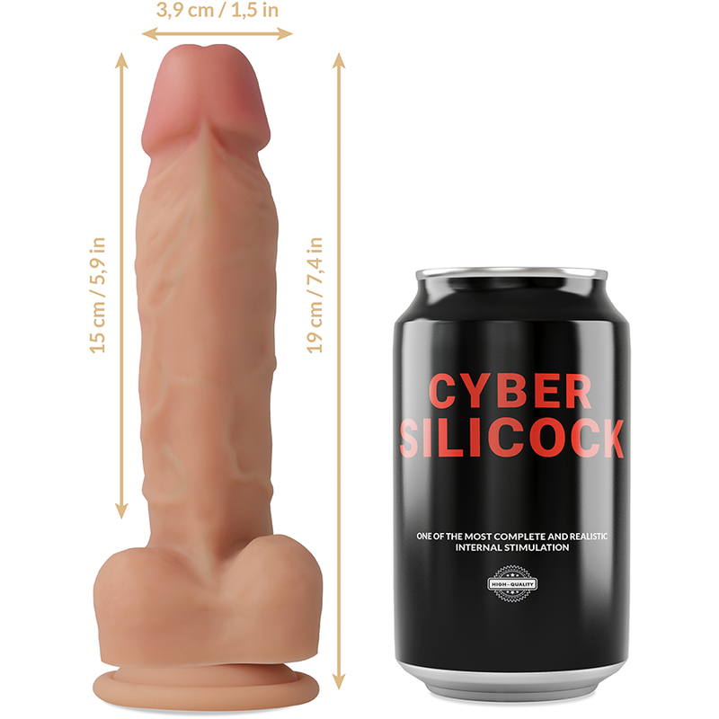 CYBER SILICOCK - OLIVER ULTRA REALISTIC SOFT LIQUID SILICONE 19 CM -O- 3.9 CM - Image 5