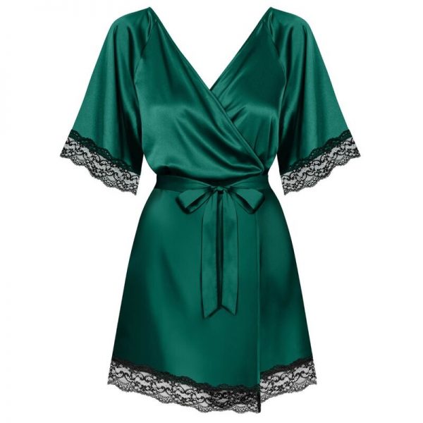 OBSESSIVE - SENSUELIA PEIGNOIR - GREEN S/M - Image 3