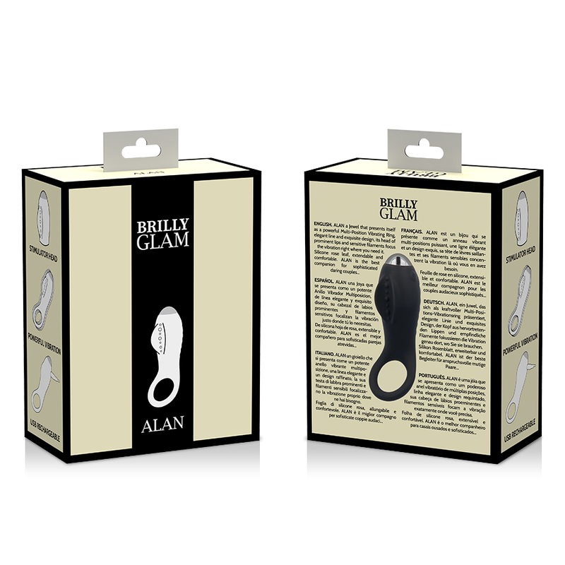 BRILLY GLAM ALAN COCK RING LUXE BLACK - Image 9