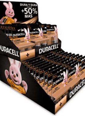 DURACELL PLUS CARDBOARD DISPLAY WITH BATTERIES INCLUDED