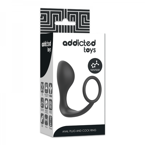 ADDICTED TOYS - ANAL PLUG WITH BLACK SILICONE RING - Image 6