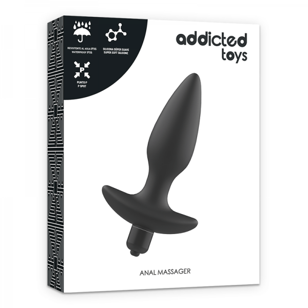 ADDICTED TOYS - MASSAGER PLUG ANAL WITH VIBRATION BLACK - Image 5