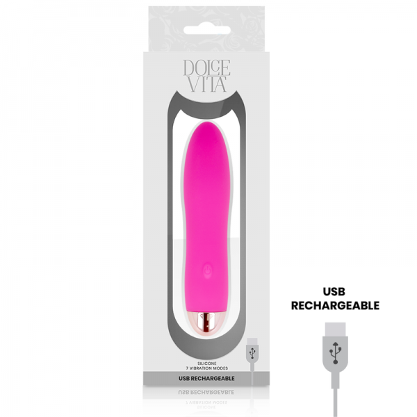 DOLCE VITA - RECHARGEABLE VIBRATOR FOUR PINK 7 SPEEDS - Image 2