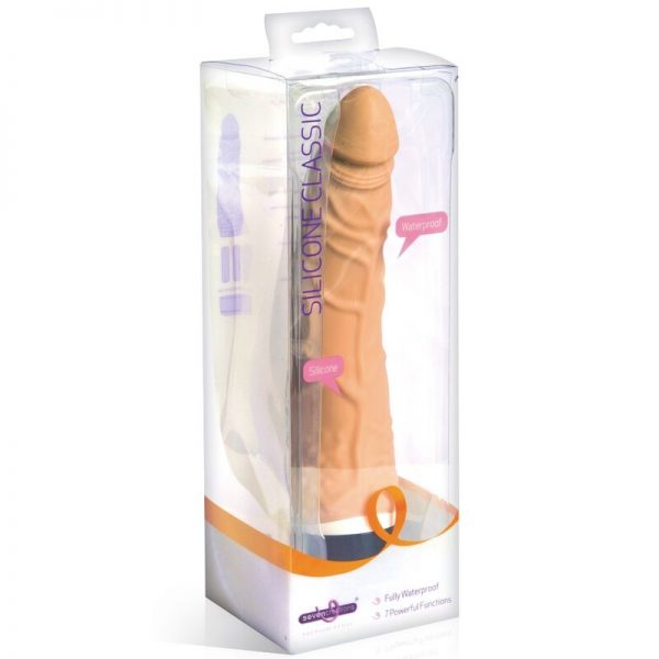 SEVENCREATIONS VIBRATOR SILICONE CLASSIC NATURAL 21 CM - Image 2