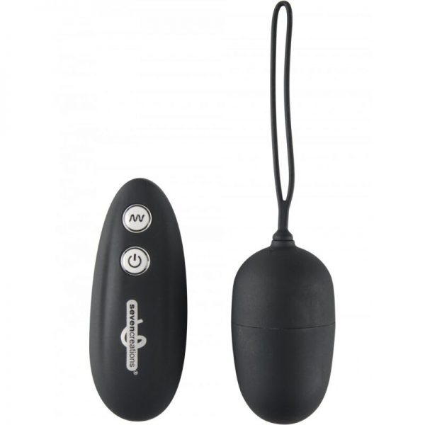 SEVENCREATIONS ULTRA SEVEN REMOTE CONTROL VIBRATING EGG - BLACK