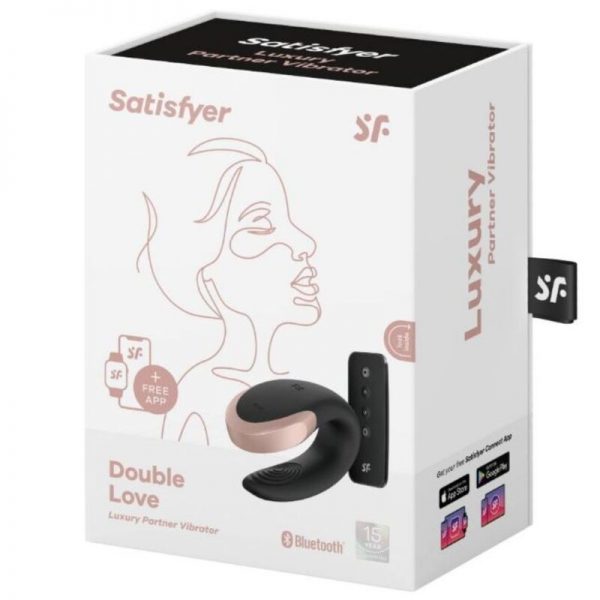 SATISFYER - DOUBLE LOVE LUXURY PARTNER VIBRATOR BLACK - Image 5