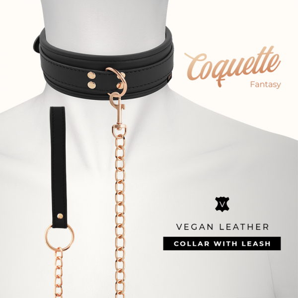 COQUETTE CHIC DESIRE - FANTASY VEGAN LEATHER COLLAR WITH NEOPRENE LINING - Image 3