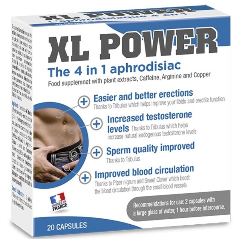 XL POWER APHRODISIAC AND ERECTION CAPSULES 20 CAP