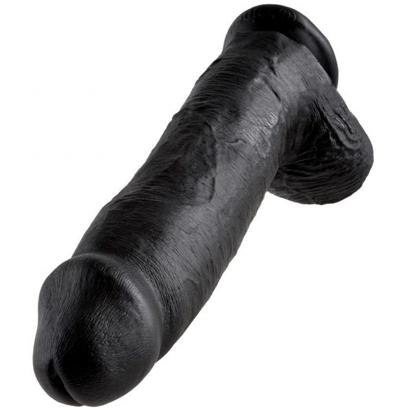 KING COCK - 12 DILDO BLACK WITH BALLS 30.48 CM - Image 2