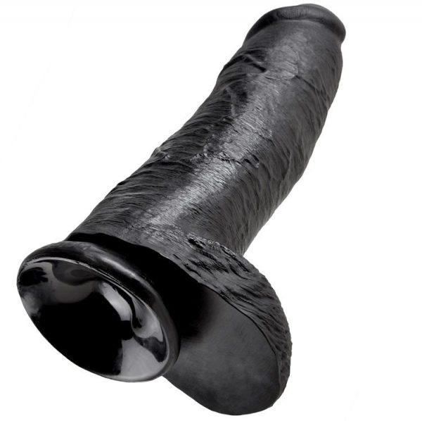 KING COCK - 12 DILDO BLACK WITH BALLS 30.48 CM - Image 4