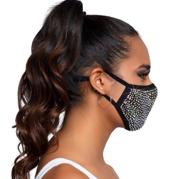 LEG AVENUE ZURI RHINESTONE FACE MASK - Image 2