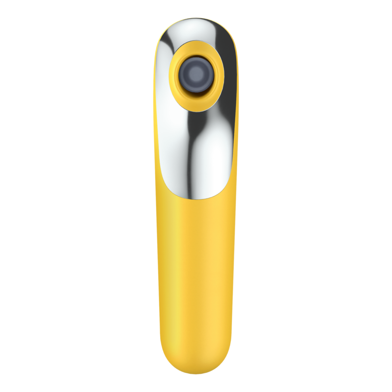 SATISFYER DUAL LOVE VIBRATOR AND SUCTIONER WITH PULSED AIR YELLOW - Image 4