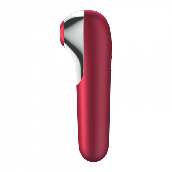 SATISFYER - DUAL LOVE VIBRATOR AND SUCTIONER WITH PULSED AIR RED - Image 2