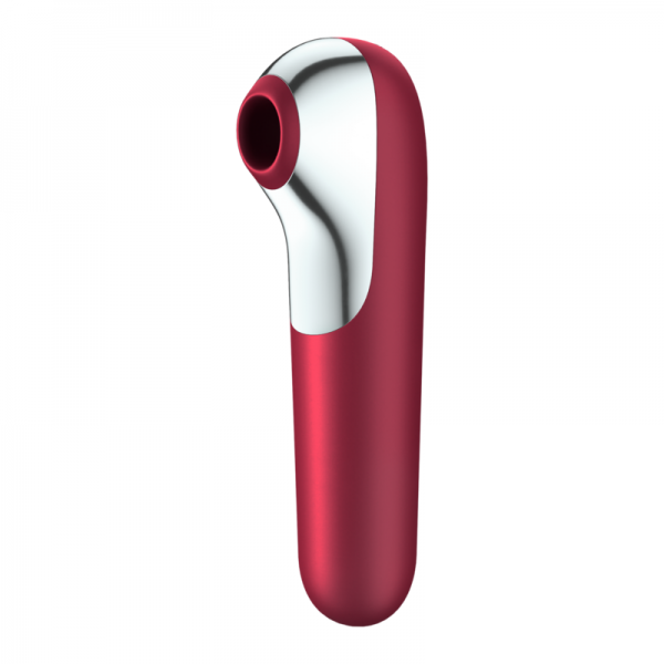 SATISFYER - DUAL LOVE VIBRATOR AND SUCTIONER WITH PULSED AIR RED - Image 5