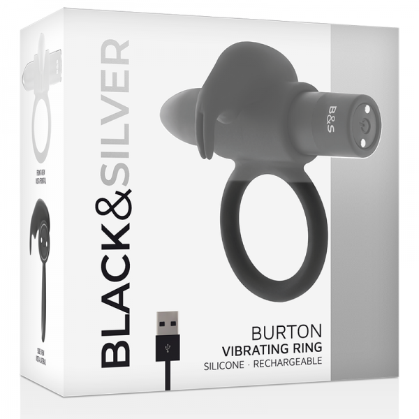 BLACK&SILVER - BURTON RING 10 VIBRATION MODES BLACK - Image 2