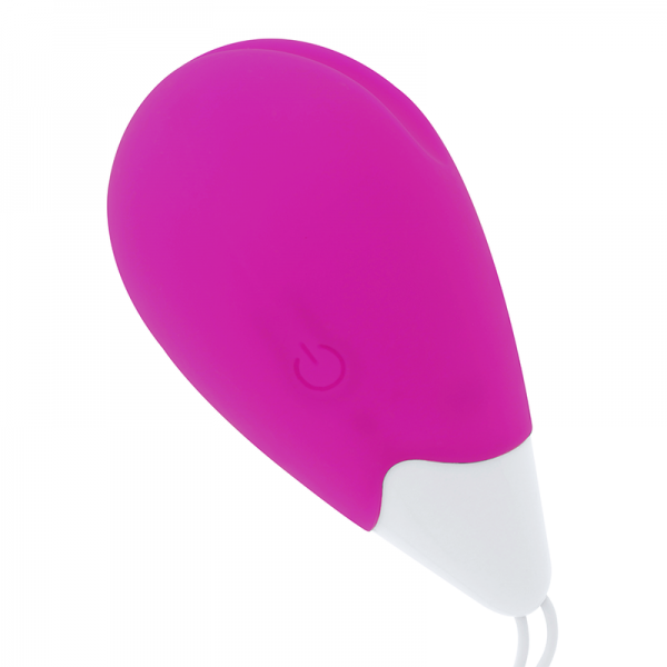 OHMAMA - TEXTURED VIBRATING EGG 10 MODES PURPLE AND WHITE - Image 3