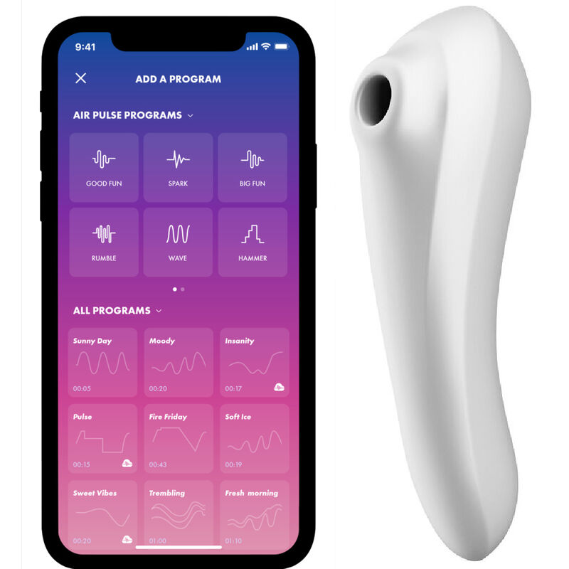 SATISFYER DUAL PLEASURE AIR PULSE VIBRATOR WHITE