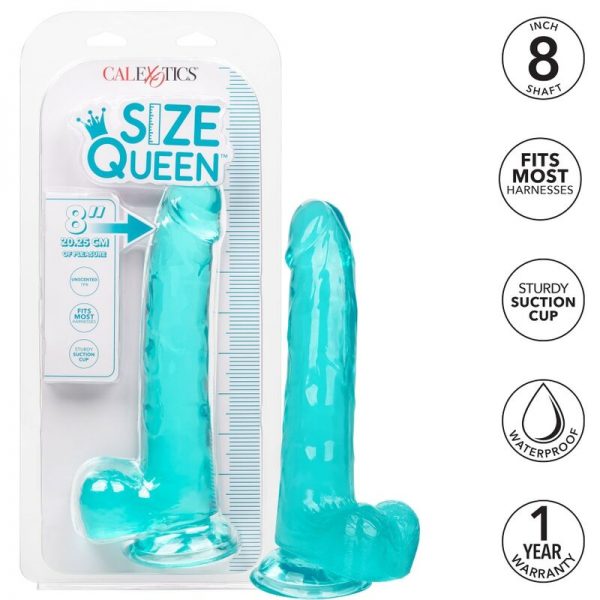 CALEXOTICS - SIZE QUEEN DILDO BLUE 20.3 CM - Image 2