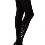 Zohara "Winter In My Heart" Black Print Tights