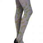 Zohara "Going Bananas" Grey Print Tights