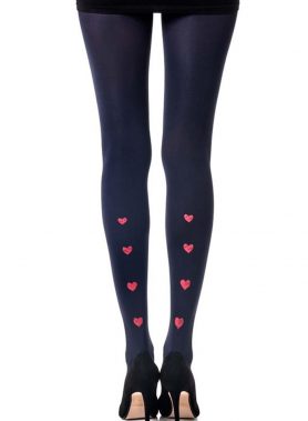Zohara Love Me Tender" Navy Print Tights"